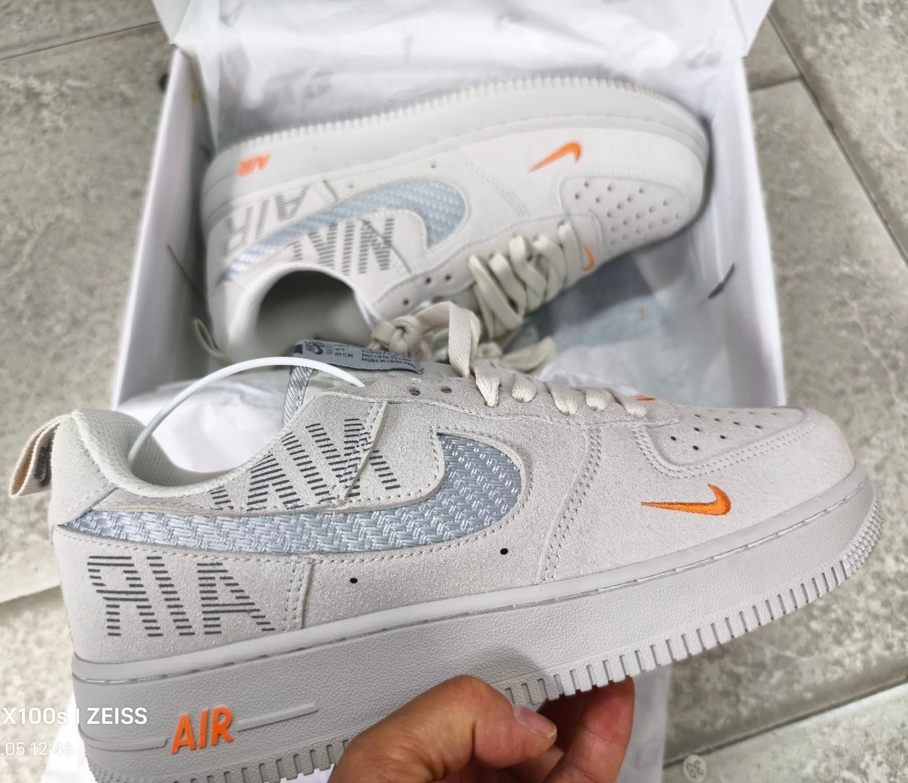 Nike Air Force 1 White Orange