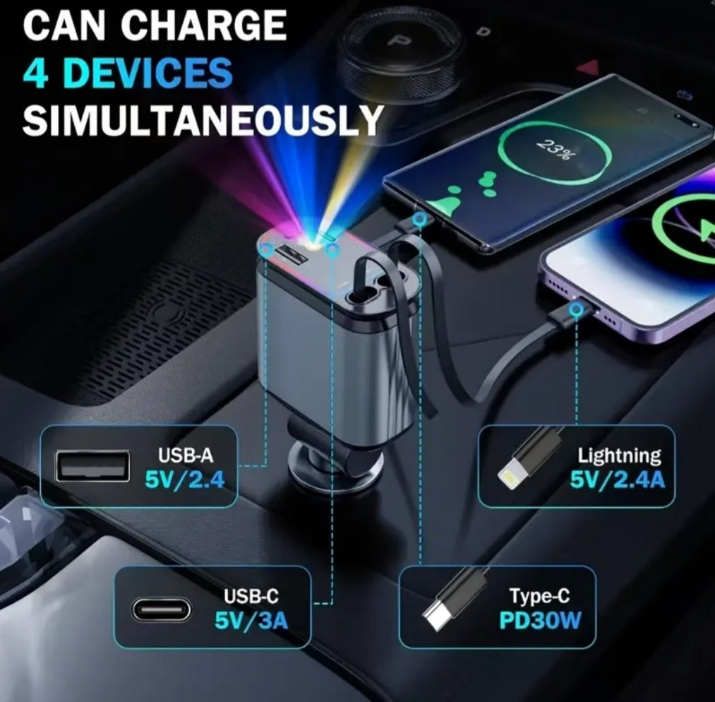 66W Gyors töltésű usb autóstöltő modulátor kárpit vilátással