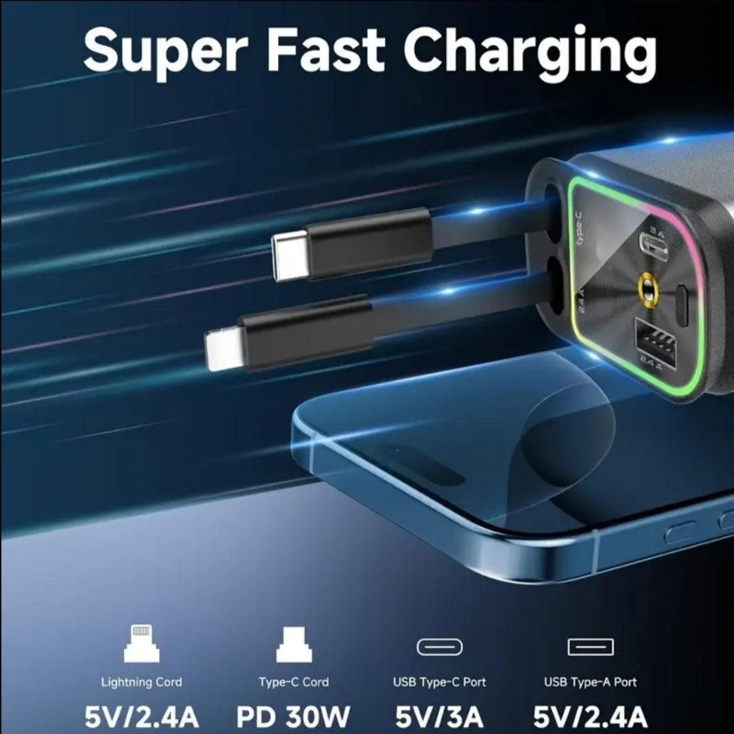 66W Gyors töltésű usb autóstöltő modulátor kárpit vilátással