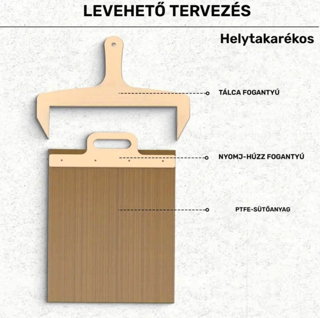 Csúsztatható szalag pizzalapát